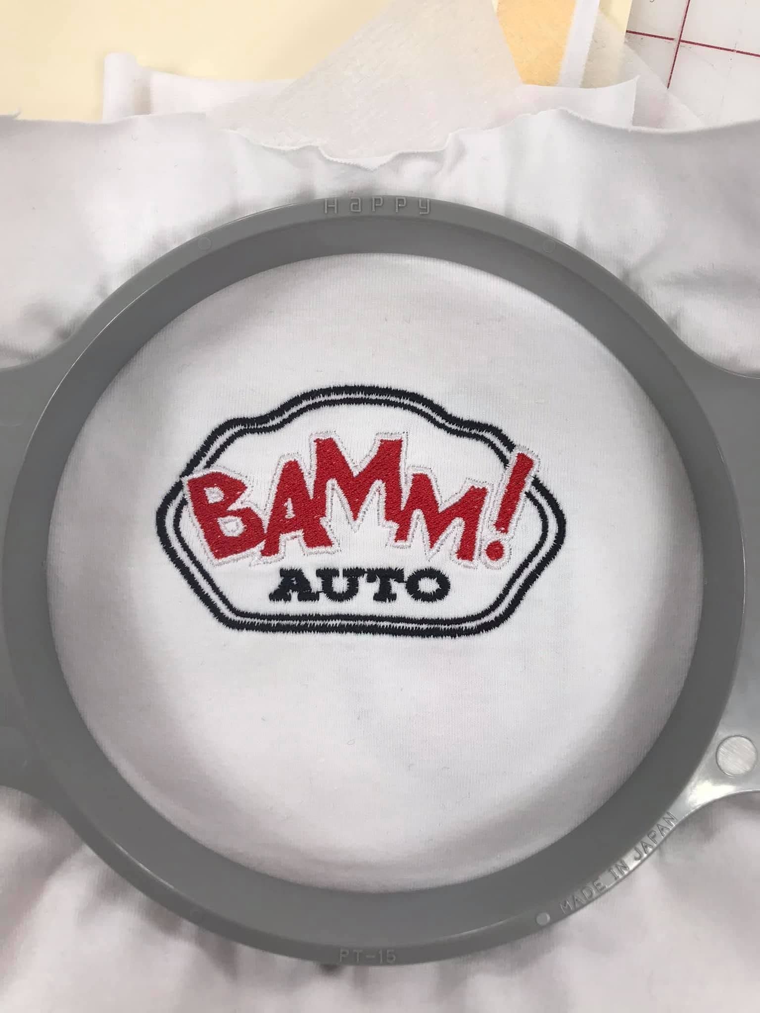 BAMM! Auto Custom Embroidered Logo